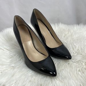 Nine West, Busy Bee, Black Patent High Heeled Pumps, Size 9